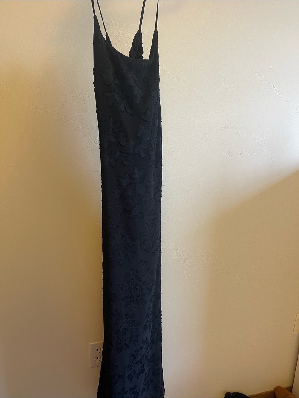 a new day Black Floral Appliqué Maxi Dress